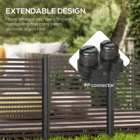 Outsunny 4 FT Outdoor Privacy Screen with 2 Standing Ways for Hard & Soft Ground, Decorative Outdoor Divider, Metal Animal Barrier for Garden, Backyard, Deck, Brown(m-4)