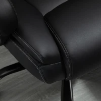 Vinsetto Big and Tall 400lbs Executive Office Chair with Wide Seat, Computer Desk Chair with High Back PU Leather Ergonomic Upholstery, Adjustable Height and Swivel Wheels, Black(m-12)