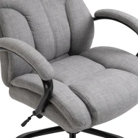 Vinsetto 500lbs Big and Tall Office Chair with Wide Seat, Ergonomic Executive Computer Chair with Adjustable Height, Swivel Wheels and Linen Finish, Light Gray(m-12)