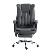 Vinsetto Massage Office Chair with 6 Points and Heat, Reclining Computer Chair with Adjustable Height and Footrest, Dark Blue(m-11)