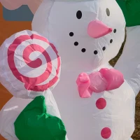 Outsunny 10FT Giant Inflatable Candy House Archway, Christmas Blow Up Arch with LED Lights for Indoor, Outdoor, Yard(m-9)