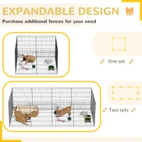 PawHut 30inch Foldable Metal Exercise Pet Playpen Yard Dog Puppy Kennel Cage 8 Panel(m-9)