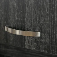 HOMCOM 71" Kitchen Buffet with Hutch, Freestanding Kitchen Cabinet with Doors, Drawers, Microwave Counter, Black(m-11)