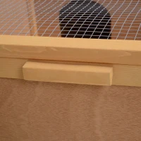 PawHut 37” L x 25” W x 13” H Wood Indoor Outdoor Tortoise House Turtle Habitat(m-10)