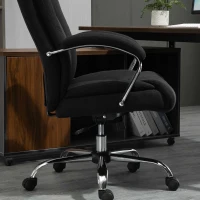 Vinsetto High Back Home Office Chair, Computer Desk Chair with Lumbar Back Support and Adjustable Height, Black(m-12)
