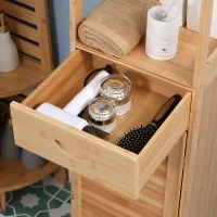 kleankin Bathroom Storage Cabinet with Drawer and Slatted Shelves(m-10)
