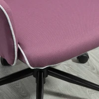 Vinsetto Spandex Home Office Chair, Tufted Height Adjustable Computer Desk Chair with Swivel Wheels and Padded Armrests, Purple(m-10)