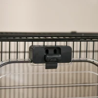 PawHut 2-tier Compact Platform Rolling Small Animal Rabbit Cage for Hamsters, Chinchillas & Gerbils with a Large Living Space(m-10)