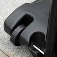 HOMCOM 7-8.5ft Basketball Hoop, Freestanding Basketball System with 27.5" Shatterproof Backboard and Wheels, Black(m-10)