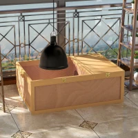 PawHut 37” L x 25” W x 13” H Wood Indoor Outdoor Tortoise House Turtle Habitat(m-9)