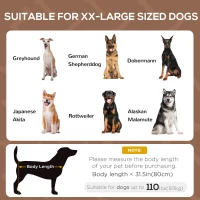 PawHut Elevated Dog Bed with Canopy, Portable Raised Dog Cot for XL Sized Dogs, Indoor & Outdoor, 48" x 36" x 43", Coffee(m-4)