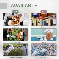 Outsunny Tumbling Compost Bin Outdoor Dual Chamber 360° Rotating Composter 43 Gallon with Sliding Doors, Green(m-4)