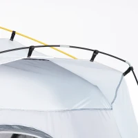 Outsunny 4 Person Pop Up Camping Tent Quick Setup Automatic Hydraulic Family Travel Tent w/ Windows Doors Carry Bag, Gray(m-8)