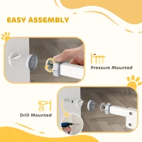 PawHut 36" Easy Open Indoor Dog Gates for Doorways, House, Stair - White(m-9)