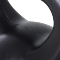 Soozier 26lb Fitness Kettlebell, Plastic Exercise Weight, Weightlifting Tools with Sand, Handle, Noise Reduction for Home, Gym(m-9)