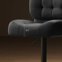 HOMCOM Bar Height Bar Stools Set of 2 with Adjustable Seat, Adjustable Swivel Barstools with Thick Padded Cushion and Metal Footrest for Home Bar, Black(m-8)