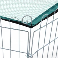 PawHut Foldable Pet Playpen with Top Cover, Portable Heavy Duty Dog Pen for Dogs, Cats, Chickens, Rabbits, 6 Pannels Dog Fence Outdoor/Indoor(m-10)