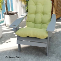 Outsunny Adirondack Chair Cushions Set of 2, Tufted High Back Patio Non-Slip Cushions for Adirondack Chairs, Beige(m-9)