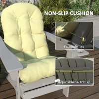 Outsunny Adirondack Chair Cushions Set of 2, Tufted High Back Patio Non-Slip Cushions for Adirondack Chairs, Beige(m-6)