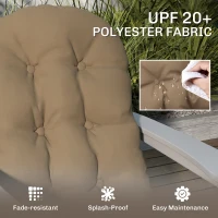 Outsunny Adirondack Chair Cushions Set of 2 with Ties, Khaki(m-5)