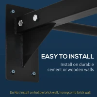 Soozier Pull Up Bar Wall Mount Chin Up Bar, Upper Body Strength Training Station with Non-Slip Foam for Home Gym, Black(m-5)