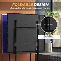 Soozier Full Size Table Tennis Table, Folding Ping Pong Table with Net, Paddles, Balls and Wheels, Blue(m-5)