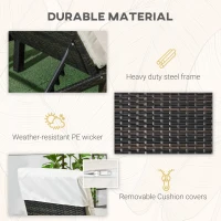 Outsunny Outdoor Lounger, Patio Lounger with 5-Level Adjustable Back, Headrest for Poolside, Garden, Backyard, Cream White(m-5)