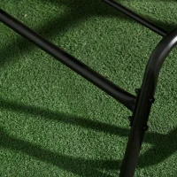 Outsunny Outdoor Glider Loveseat, Steel Frame Rattan Gliding Chair, Mixed Brown(m-10)