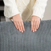 HOMCOM Vintage Loveseat, Upholstered Love Seat Furniture, Fabric 2 Seater Sofa with Rolled Arms, Rubber Wood Legs, Grey(m-10)