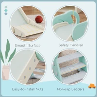 Qaba Toddler Slide, Indoor Foldable Kids Slide for 1.5-3 Years Old, Green(m-7)