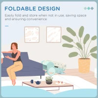 Qaba Toddler Slide Indoor, Foldable Kids Slide for Boys Girls 1.5-3 Years Old, Green(m-5)