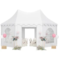 Outsunny 22.3' x 16.4' Large Party Tent Canopy Shelter with Carrying Bags and 2 Doors for Parties, Wedding, Events, BBQ Grill(m-11)