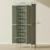 HOMCOM 69.5" Tall Kitchen Pantry Storage Cabinet with Motion Sensor LED Light, Modern Kitchen Pantry Cabinet, Green(m-3)