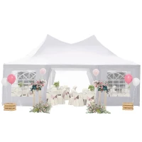 Outsunny 22 x 16 ft Party Tent, Wedding Tent with Sidewalls, Heavy Duty Event Tent with 2 Doors and 6 Windows, Outdoor Gazebo Tent for Party, White(m-1)