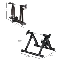 Soozier Bike Trainer Foldable Bicycle Trainer Stand for Indoor Cycling , Stationary Bicycle Stand for Riding Exercise, Fit 26-28" & 700C Wheels, Weight Capacity: 330lbs(m-3)