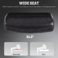 Vinsetto Big and Tall Office Chair, 400 lbs, Executive Computer Desk Chair with PU Leather, Swivel Wheels, Black(m-6)