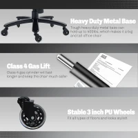 Vinsetto Big and Tall Office Chair, 400 lbs, Executive Computer Chair with PU Leather, Adjustable Height, Brown(m-8)