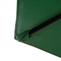 14.8ft Double-Sided Outdoor Patio Umbrella with Crank System, Steel Frame, Large Rectangular, 178.5" L x 105" W x 100.5" H, Dark Green(m-7)