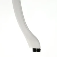 Patio Garden Bench with Floral Tulip Design, Cushion, Ergonomic Outdoor Park Bench with Cast Aluminum Frame, 39" L x 21.5" W x 31" H, White(m-8)