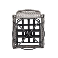 3-Piece Outdoor Swivel Rocker Patio Chairs Set with Tempered Glass Coffee Table, 360° Rocking Conversation Set with Thick Cushions, 29" L x 25" W x 34" H, Navy Blue(m-13)