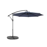 10ft Offset Hanging Market Patio Umbrella with Easy Tilt Adjustment, Polyester Shade, 8 Steel Ribs, 116" L x 116" W x 98.5" H, Navy Blue(m-2)