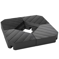 Outsunny Offset Umbrella Base, 132 lb Water/Sand Capacity, Black