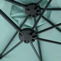 14.8 Ft Double Sided Outdoor Umbrella with Crank and Steel Frame, Large Rectangular Patio Shade, Perfect for Backyard and Poolside, 178.5" L x 105'' W x 100.5" H, Light Green(m-9)