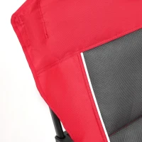 High Back Heavy Duty Lawn Chair with Cup Holder, Portable Collapsible Chair, Supports 250 lbs, Steel Frame, 22.5" L x 25.5" W x 41" H, Red(m-6)