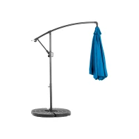 10ft Offset Hanging Market Patio Umbrella with Easy Tilt Adjustment, Polyester Shade, 8 Steel Ribs, 116" L x 116" W x 98.5" H, Dark Blue(m-10)