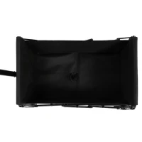 Lightweight Portable Heavy Duty Folding Beach Wagon with Wheels, Outdoor Utility Cart for Sports, Garden, 26" L x 16" W x 17.5" H, Black(m-10)