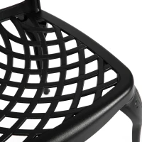 3-Piece Rustproof Cast Aluminum Bistro Set with 2 Chairs and 1 Round Table, Foot Caps, Weather Resistant Outdoor Patio Furniture, Black(m-6)