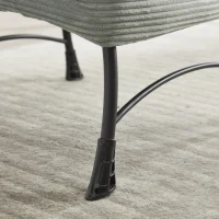 Modern Lounge Accent Chair with Armrests, Side Pocket, Steel Frame, Ergonomic Lazy Chair with Ottoman, 31.5" L x 25" W x 37.5" H, Light Green(m-10)