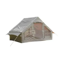 Inflatable Camping Tent with High Performance Structure, Stove Jack, 4-Season Glamping Tent for 4-6 Persons, 118" L x 82.5" W x 79" H, Beige(m-2)