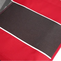 Outdoor Freestyle Rocker Camping Chair with Armrests and Backrest, Drink Holder, Portable Folding Rocking Chair, 24.5" L x 26" W x 37" H, Red(m-7)